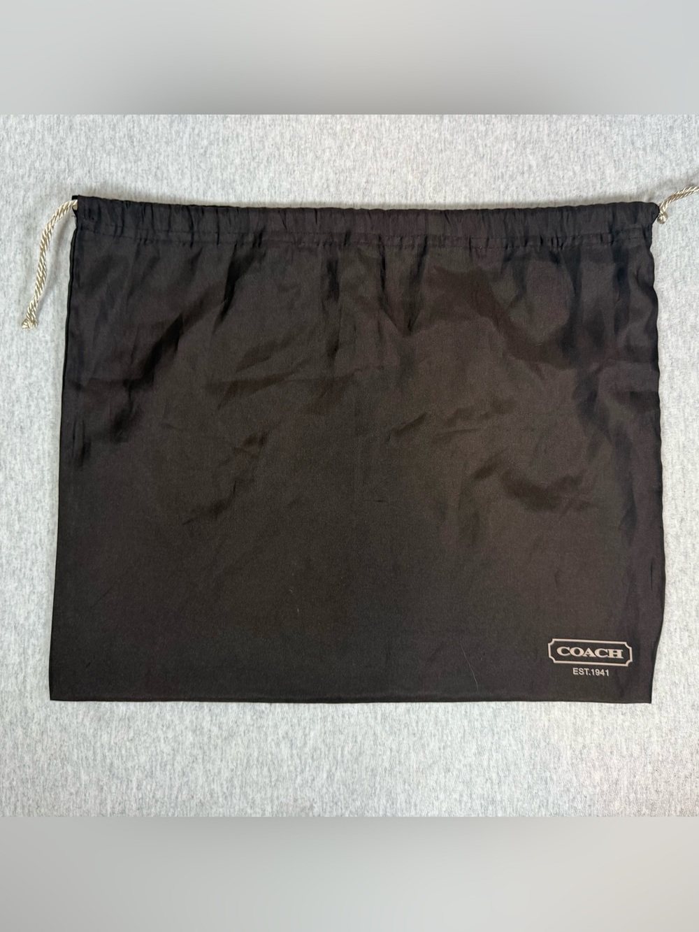Coach Satin Drawstring Dust Bag Brown Size Approx. 16.5” x 13”